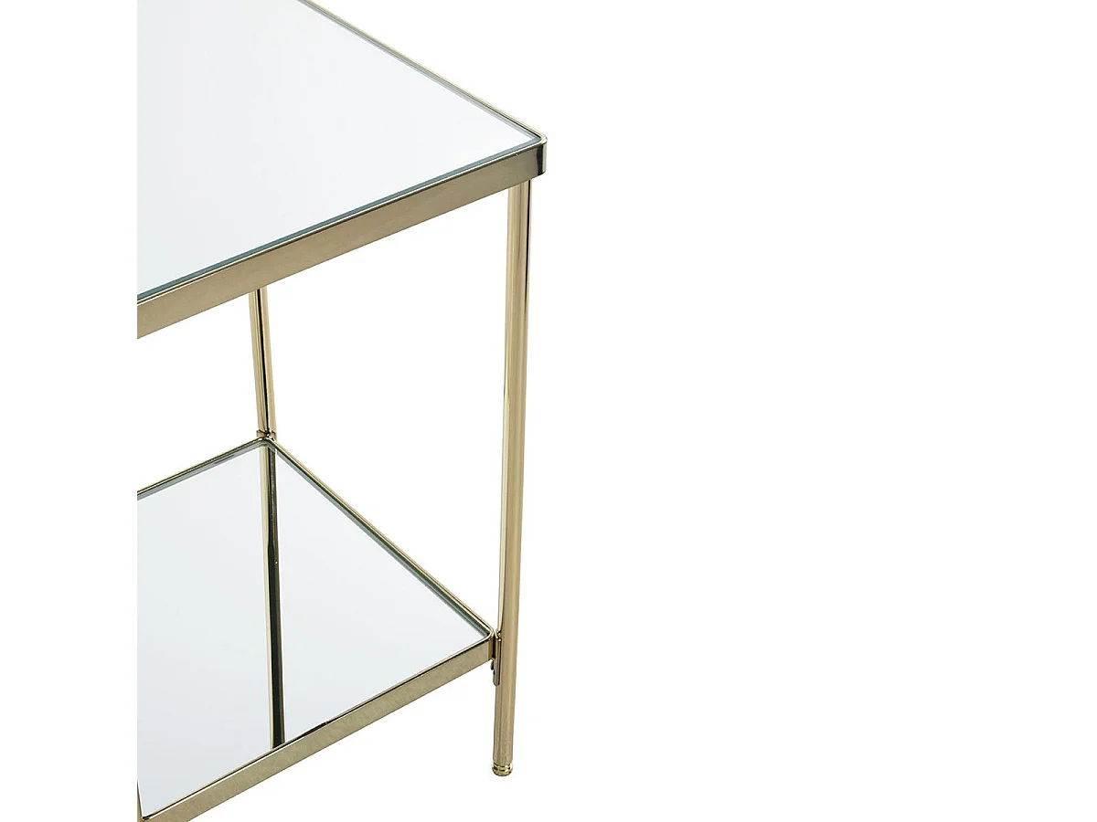 Table d'Appoint Carrée Design "Palace" 46cm Or