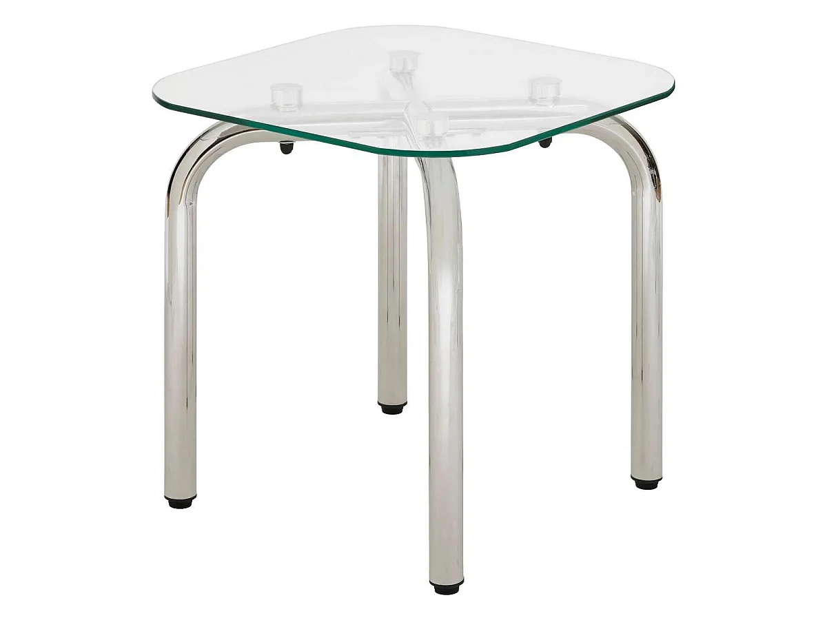 Lot de 2 Tables d'Appoint "Hecate" 50cm Chromé
