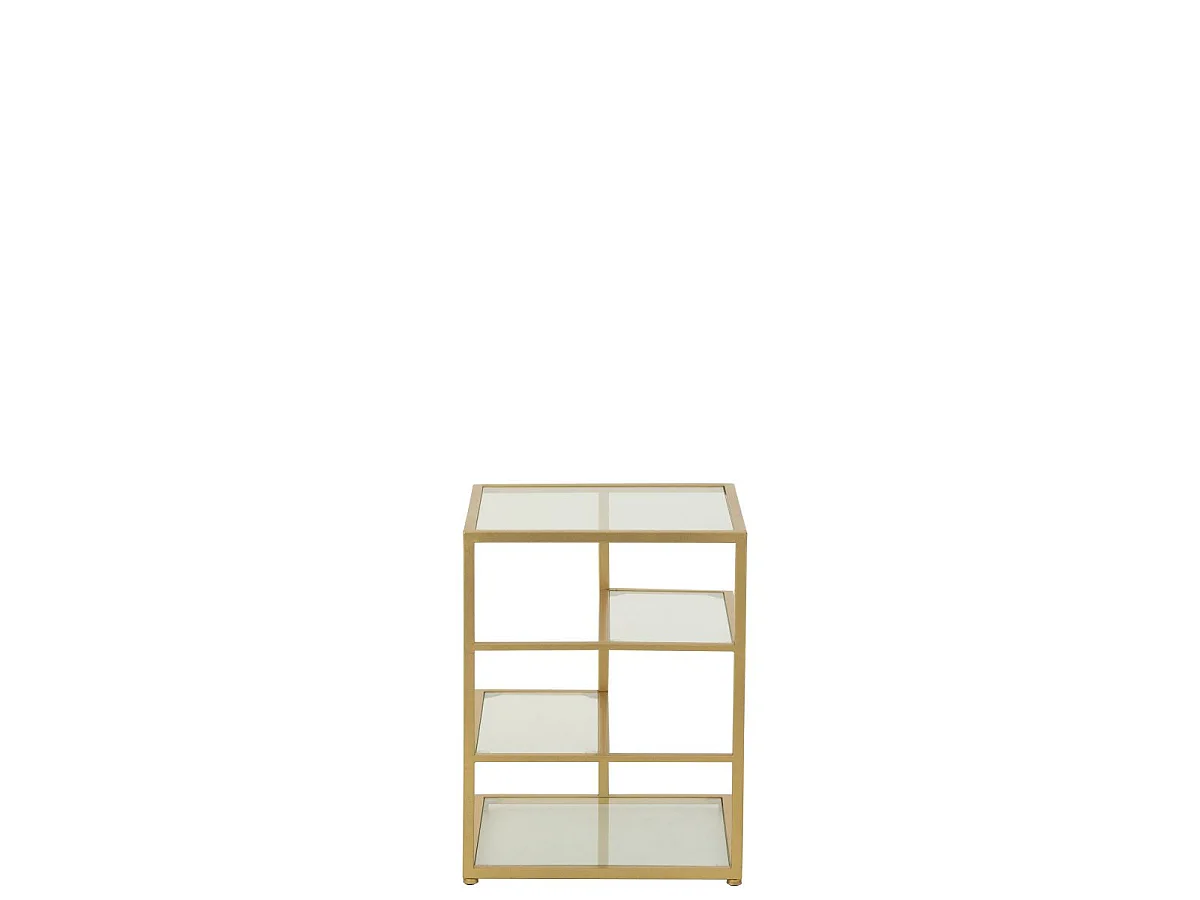 Table d'Appoint en Verre "Thaddeus" 51cm Doré