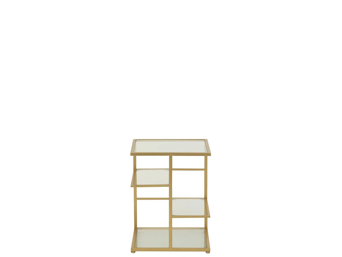 Table d'Appoint en Verre "Thaddeus" 51cm Doré