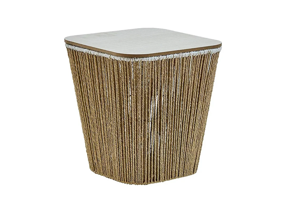 Table d'Appoint & 2 Paniers "Banjo" 37cm Beige
