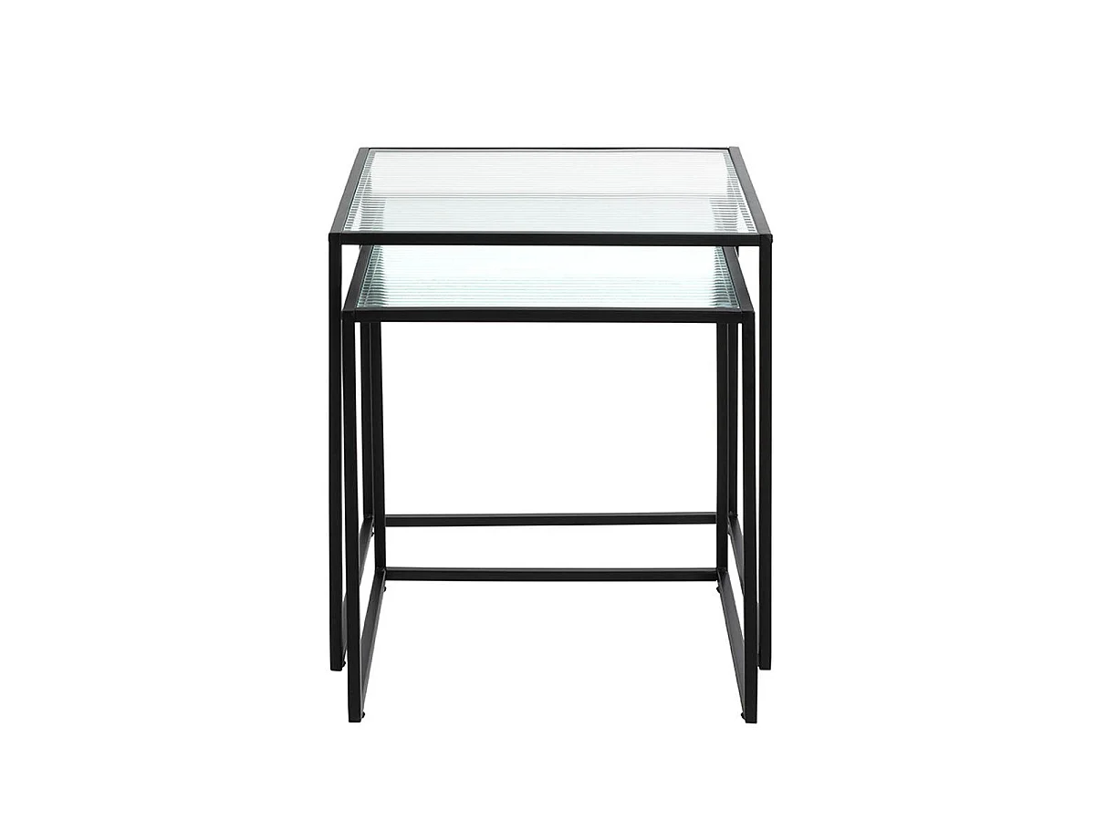Lot de 2 Tables Gigognes "Park" 49cm Noir