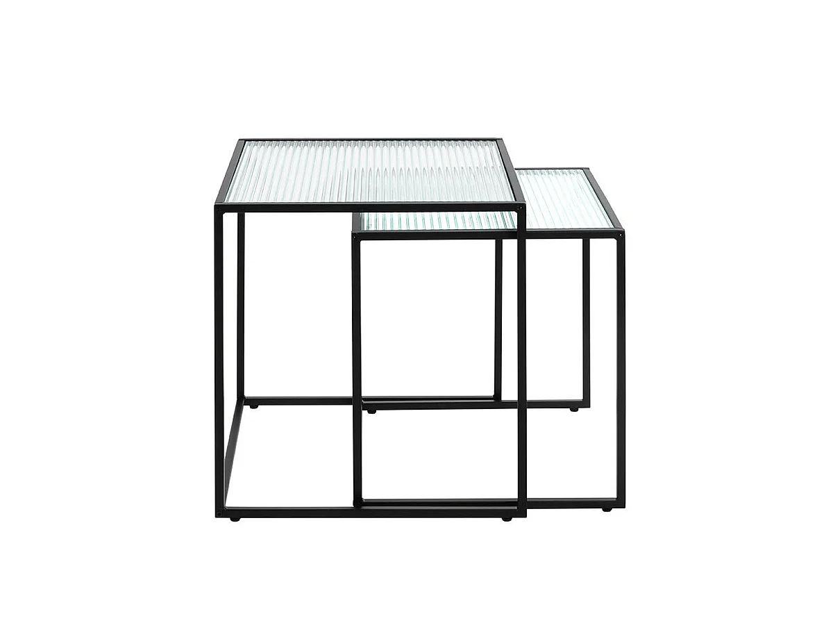 Lot de 2 Tables Gigognes "Park" 49cm Noir
