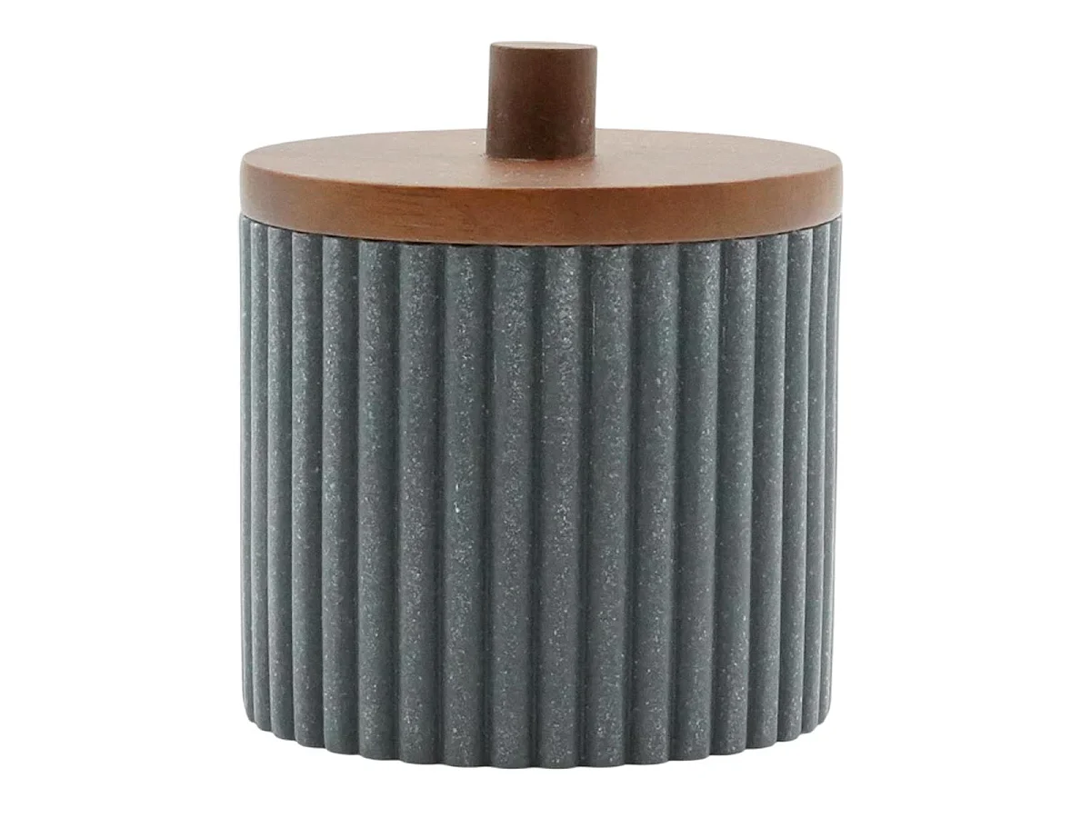 Pot à Cotons Design "Niagara" 10cm Anthracite