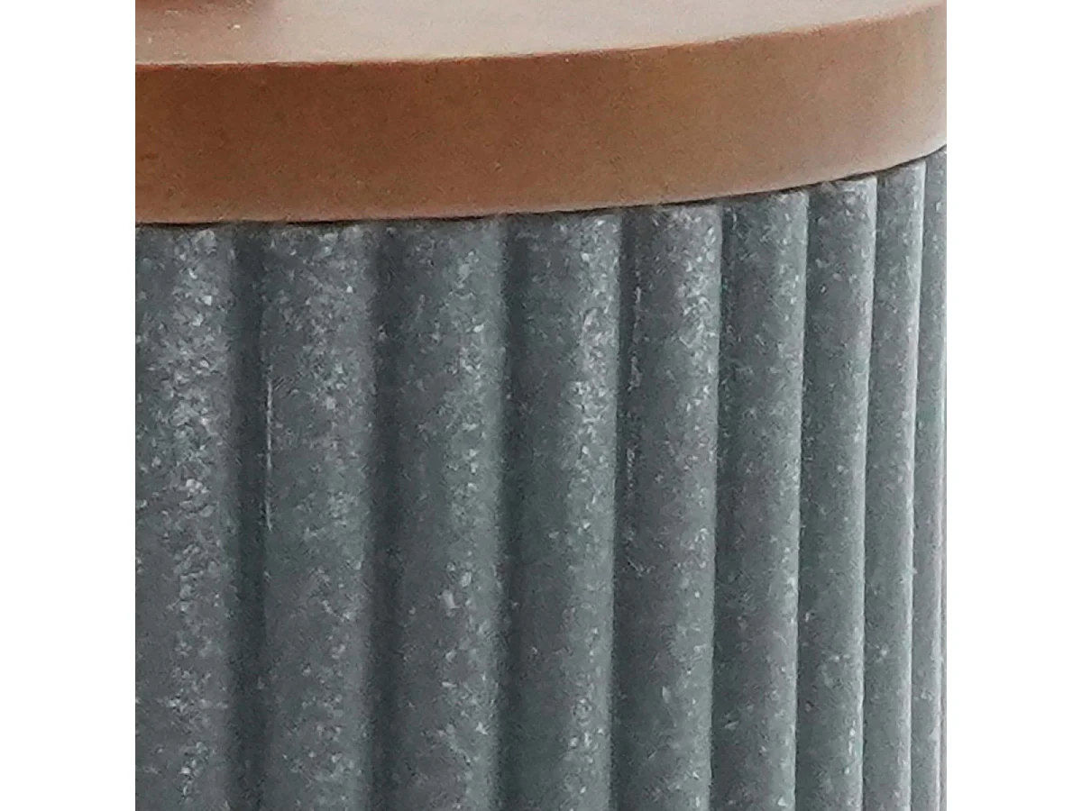 Pot à Cotons Design "Niagara" 10cm Anthracite