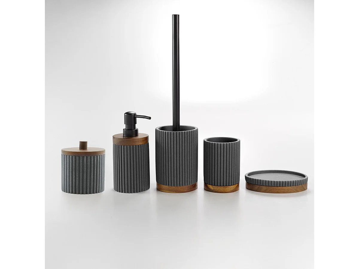 Pot à Cotons Design "Niagara" 10cm Anthracite