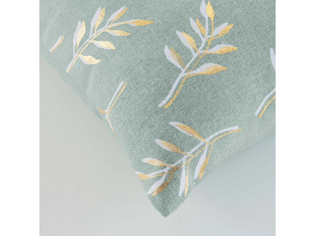 Housse de Coussin Imprimée "Helira" 40x40cm Vert