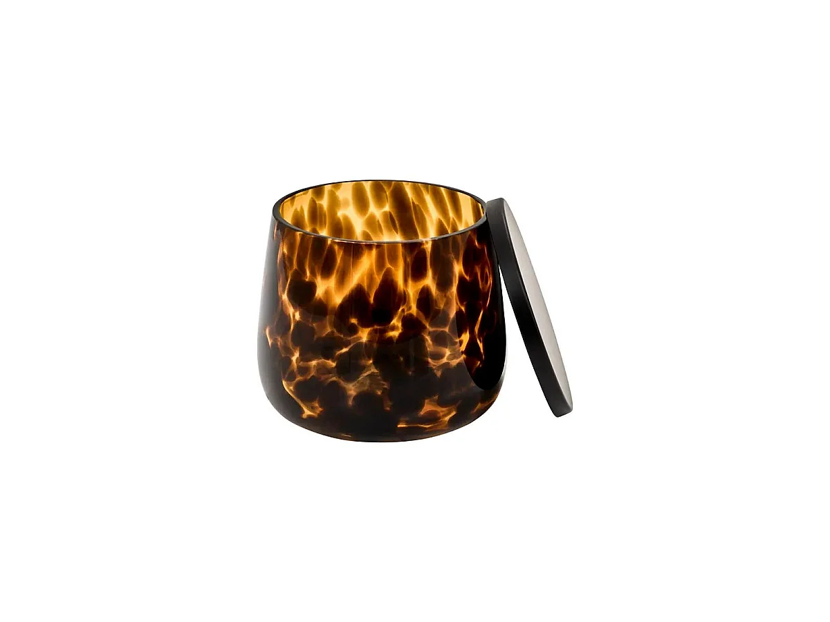 Pot à Cotons en Verre "Dotty" 10cm Marron