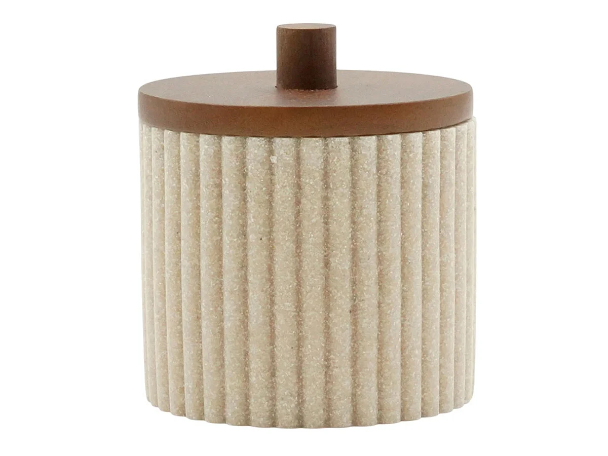 Pot à Cotons Design "Niagara" 10cm Naturel