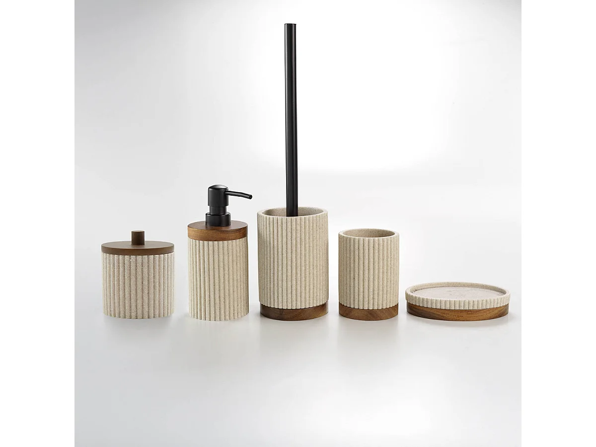Pot à Cotons Design "Niagara" 10cm Naturel