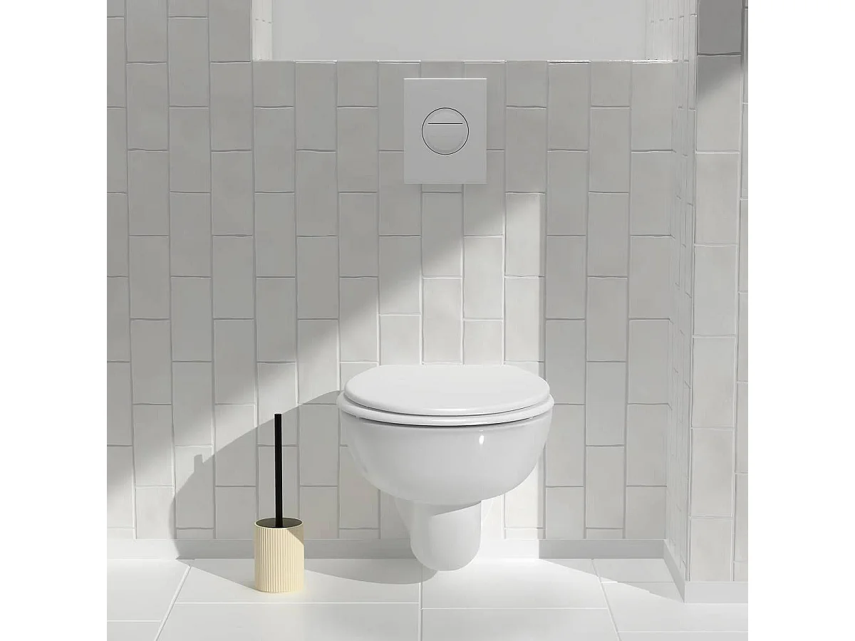 Brosse WC Design "Abraham" 39cm Beige
