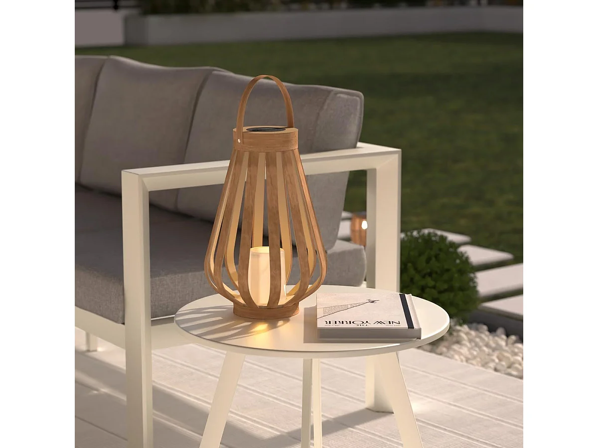Lanterne d'Extérieur Solaire "Aria" 34cm Naturel