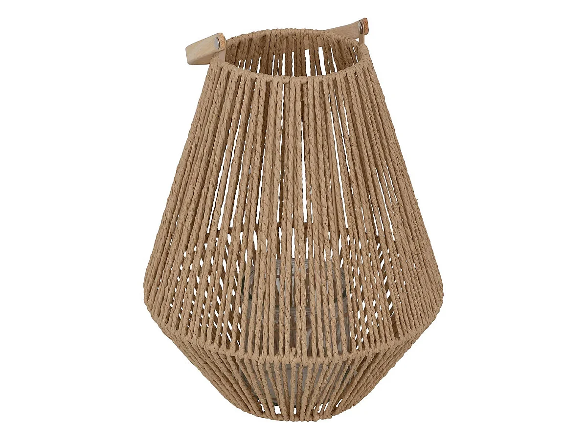 Lanterne Avec Poignée "Ross" 31cm Naturel