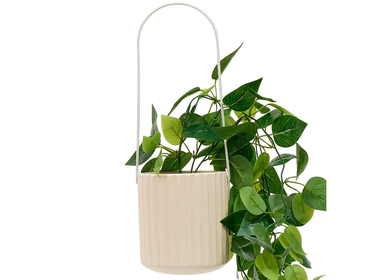 Plante Artificielle à Suspendre "Poolside" 82cm Beige