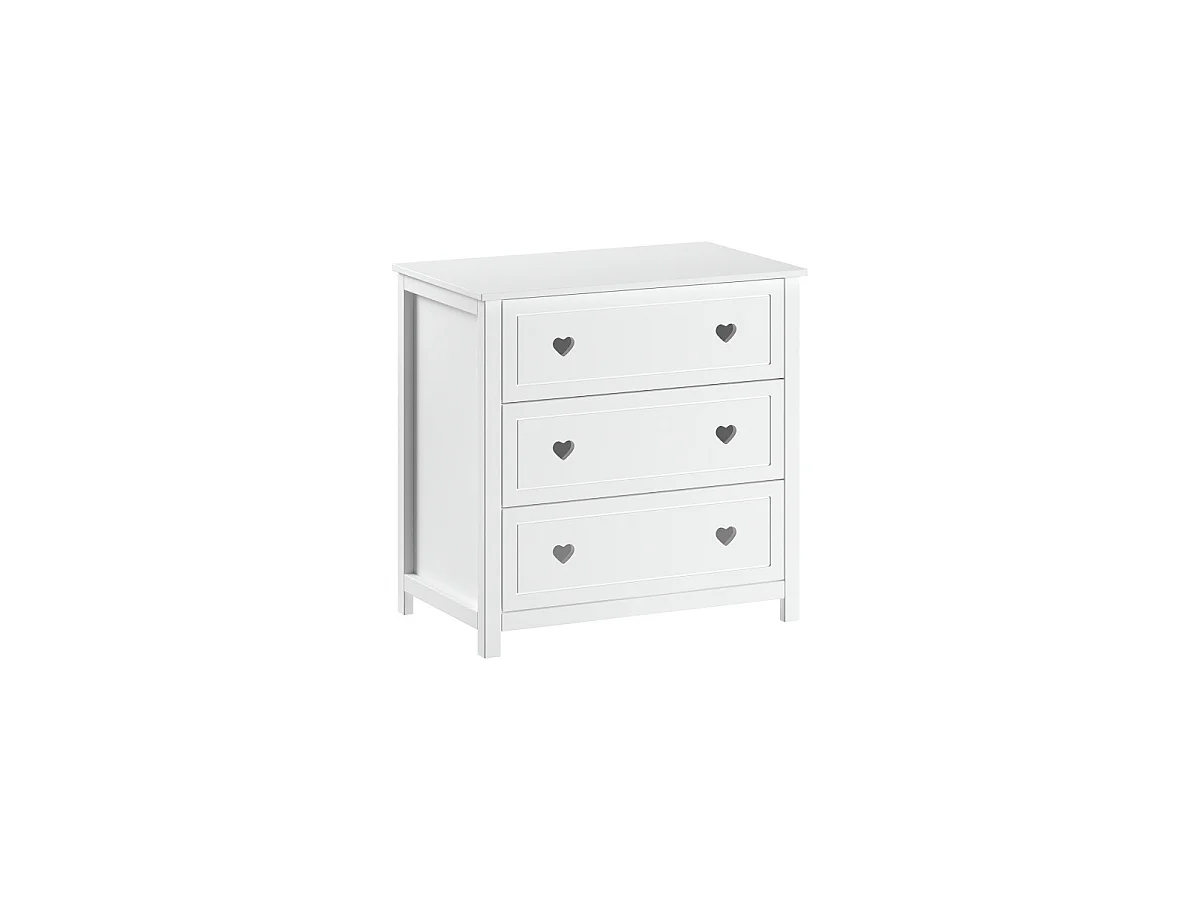 Commode Avec Plan à Langer "Amori" 100cm Blanc