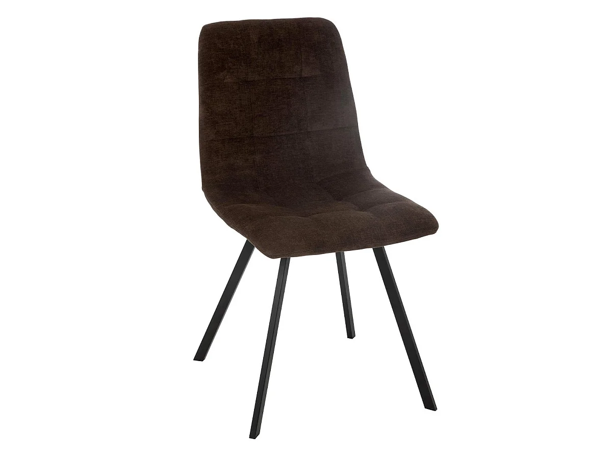 Chaise Matelassée "Clark" 85cm Marron