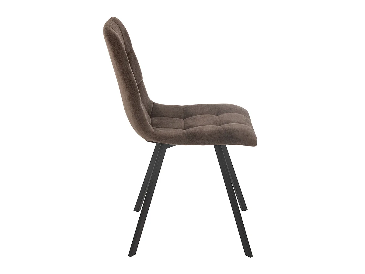 Chaise Matelassée "Clark" 85cm Marron