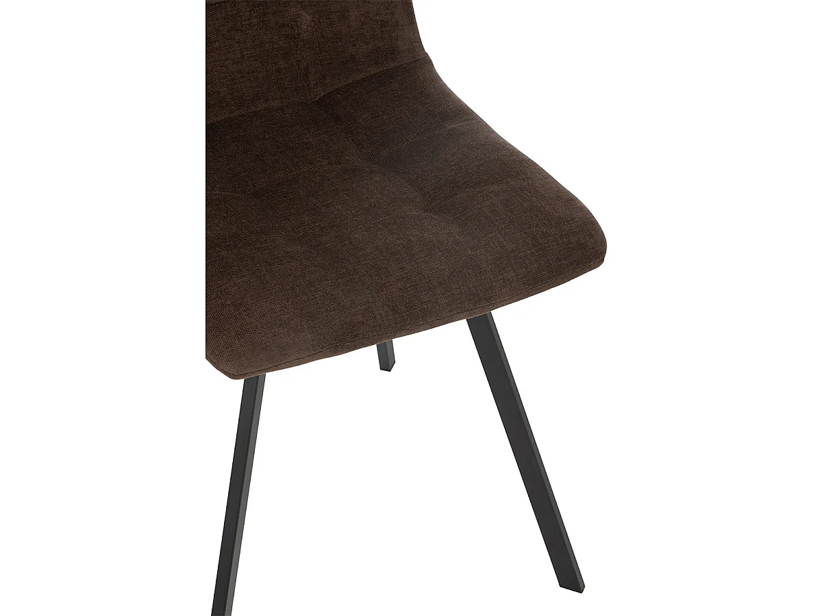 Chaise Matelassée "Clark" 85cm Marron