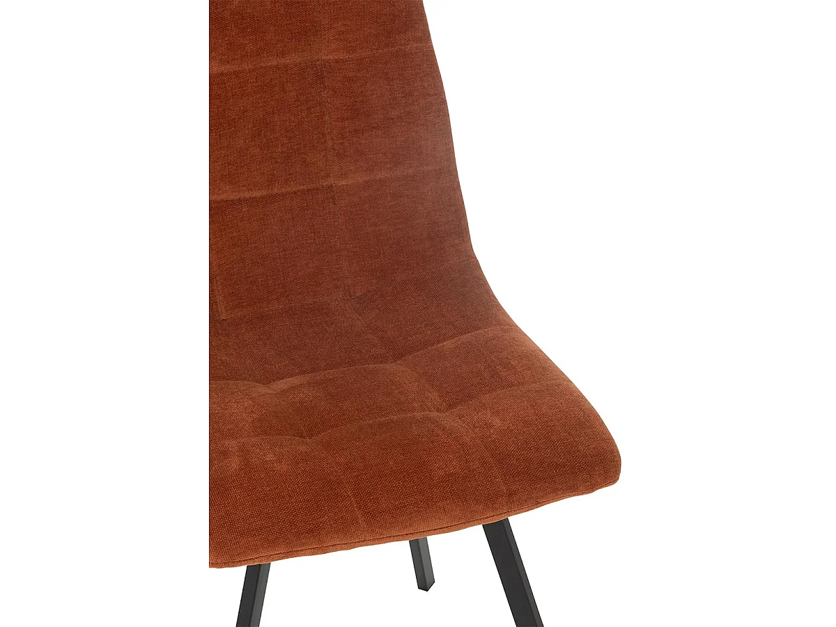 Chaise Matelassée "Clark" 85cm Rouille