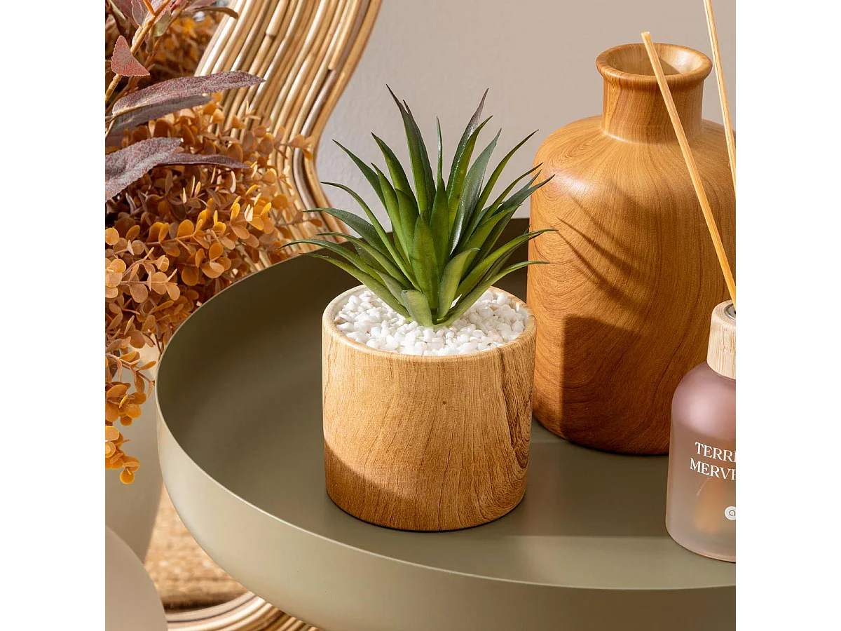 Plante Artificielle en Pot "Sao" 17cm Marron