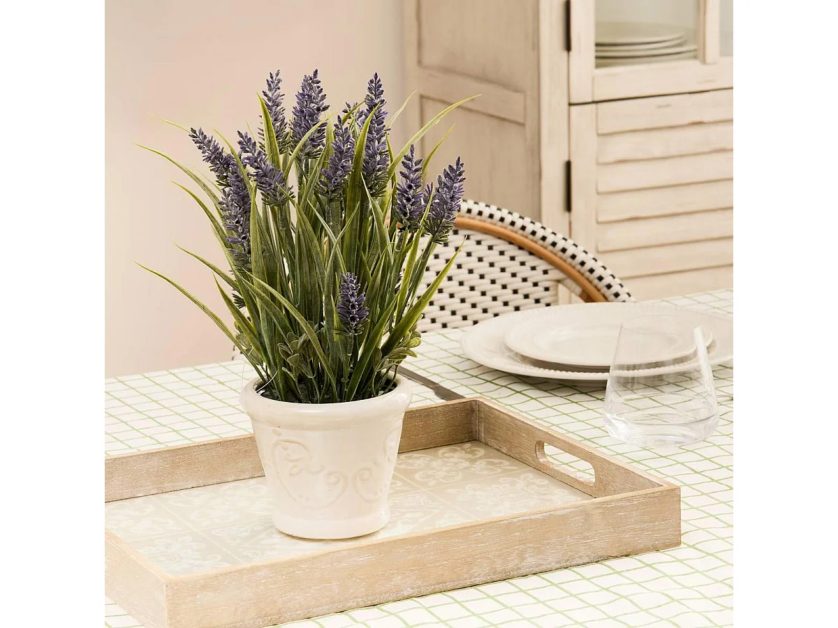 Composition Lavande Artificielle "Provence" 35cm Multicolore