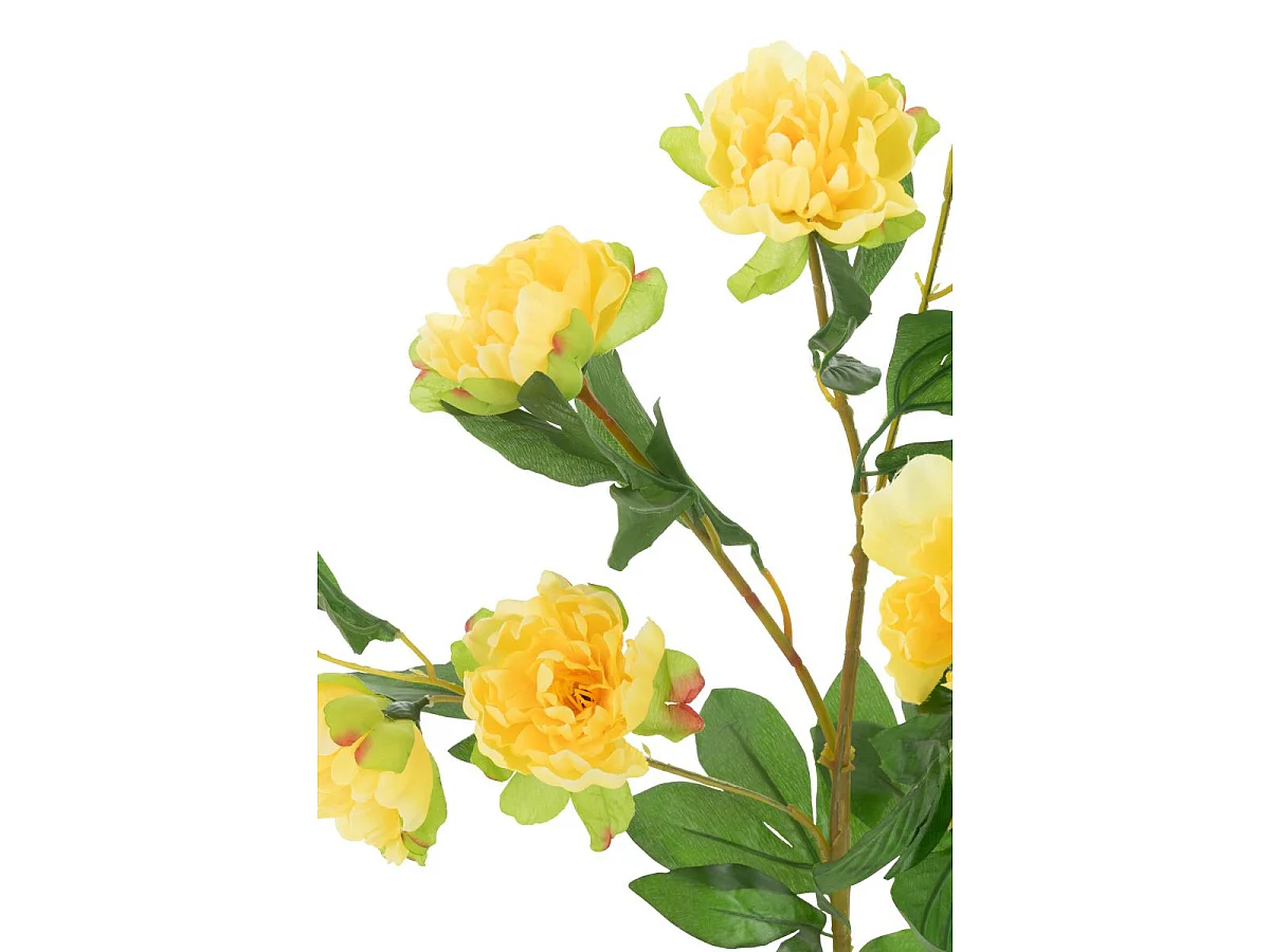 Fleur Artificielle en Pot "Pivoine" 80cm Jaune
