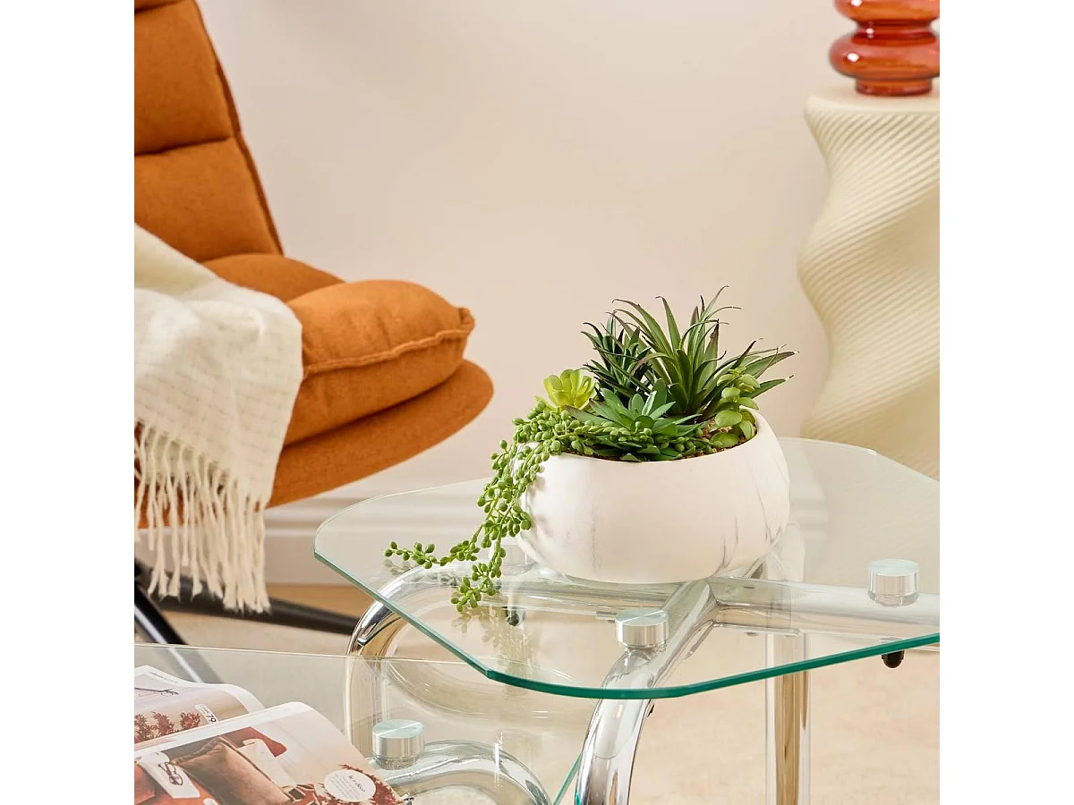 Plante Grasse Artificielle "Jesty" 21cm Multicolore