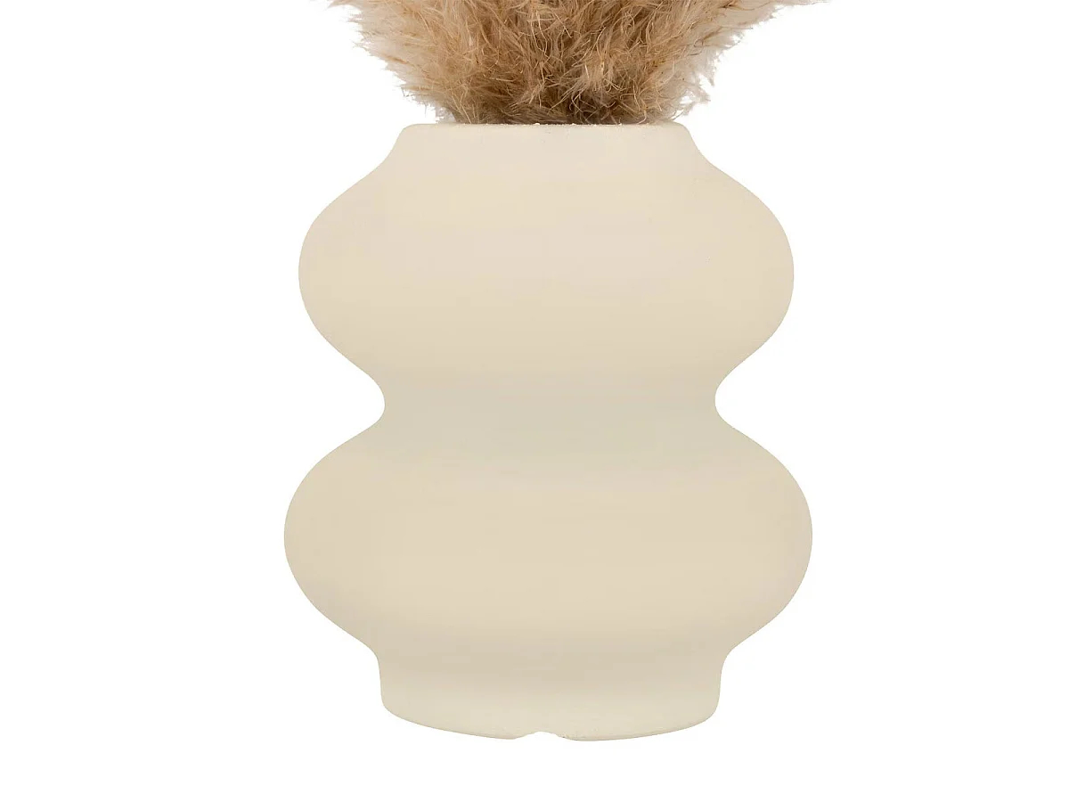 Composition Pampa Artificielle "Glen" 42cm Blanc