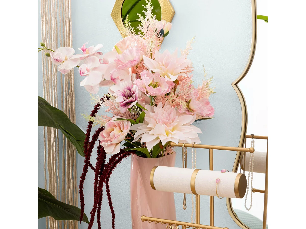 Bouquet Artificiel Composé "Wild Romance" 60cm Rose