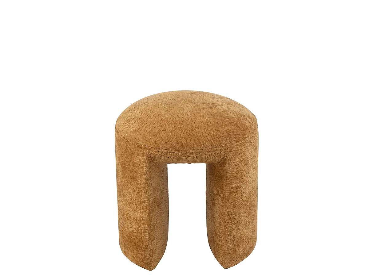 Pouf Rond Design "Anise" 44cm Ocre