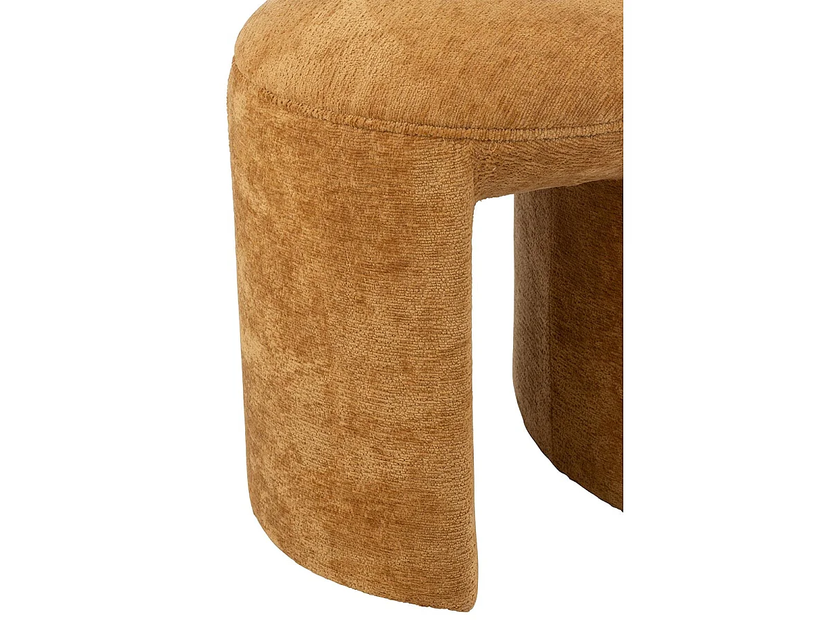 Pouf Rond Design "Anise" 44cm Ocre