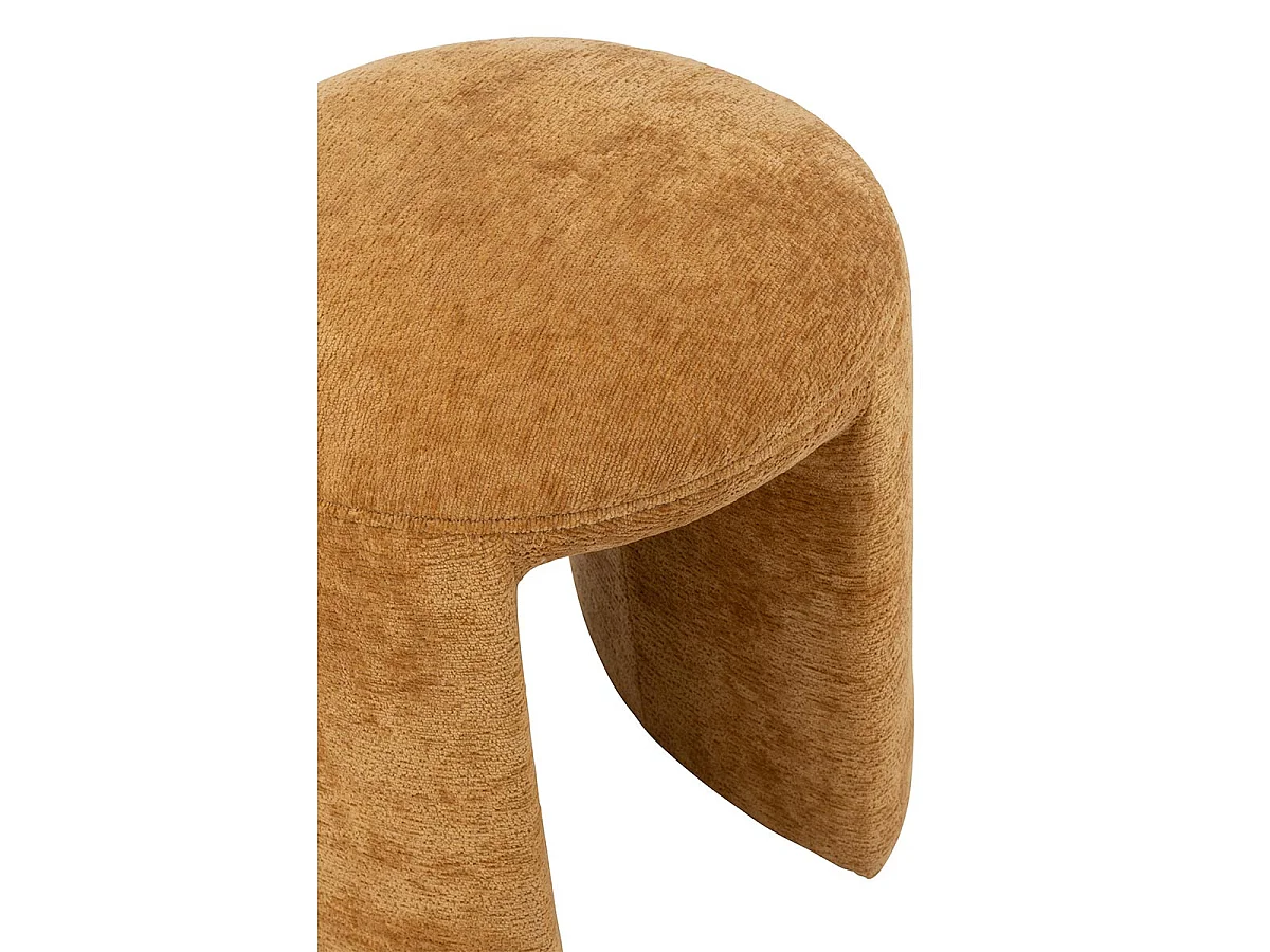 Pouf Rond Design "Anise" 44cm Ocre