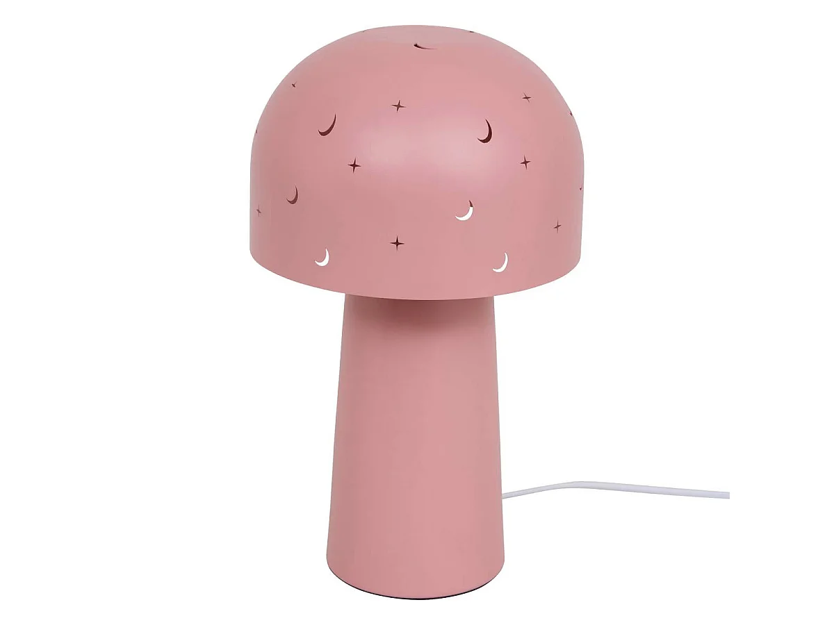 Lampe à Poser Enfant Champignon "Starry" 27cm Rose