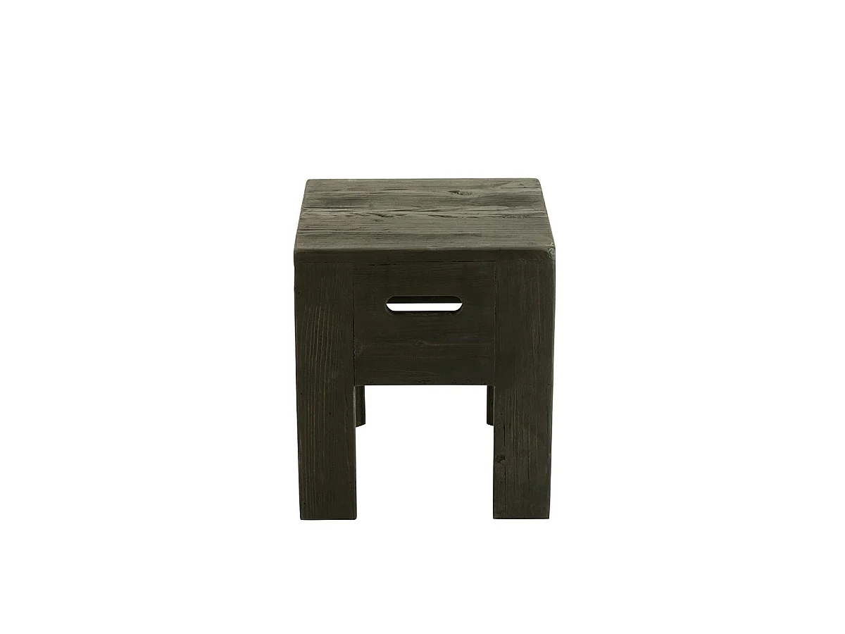 Tabouret en Bois "Will" 40cm Noir