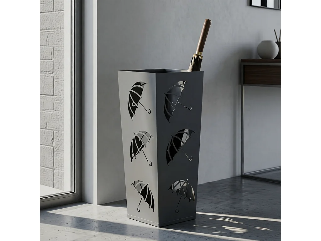 Porte-Parapluie en Métal "Umbrellas" 48cm Gris