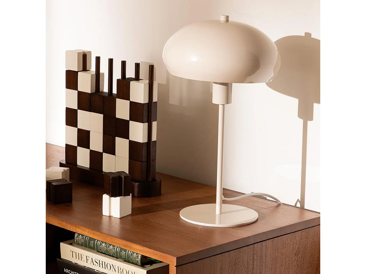 Lampe à Poser Champignon "Savio" 38cm Beige