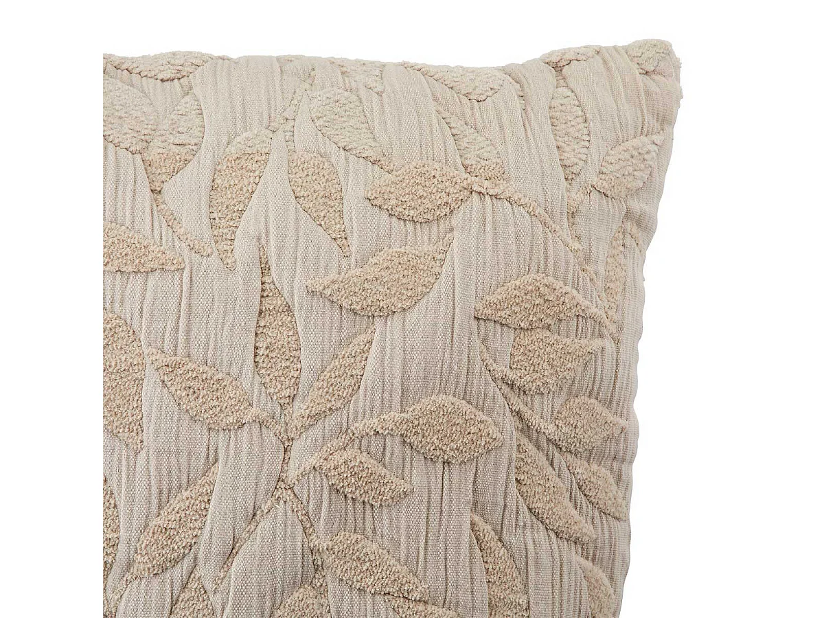 Coussin Déco Jacquard "Lethon" 38x58cm Beige Lin