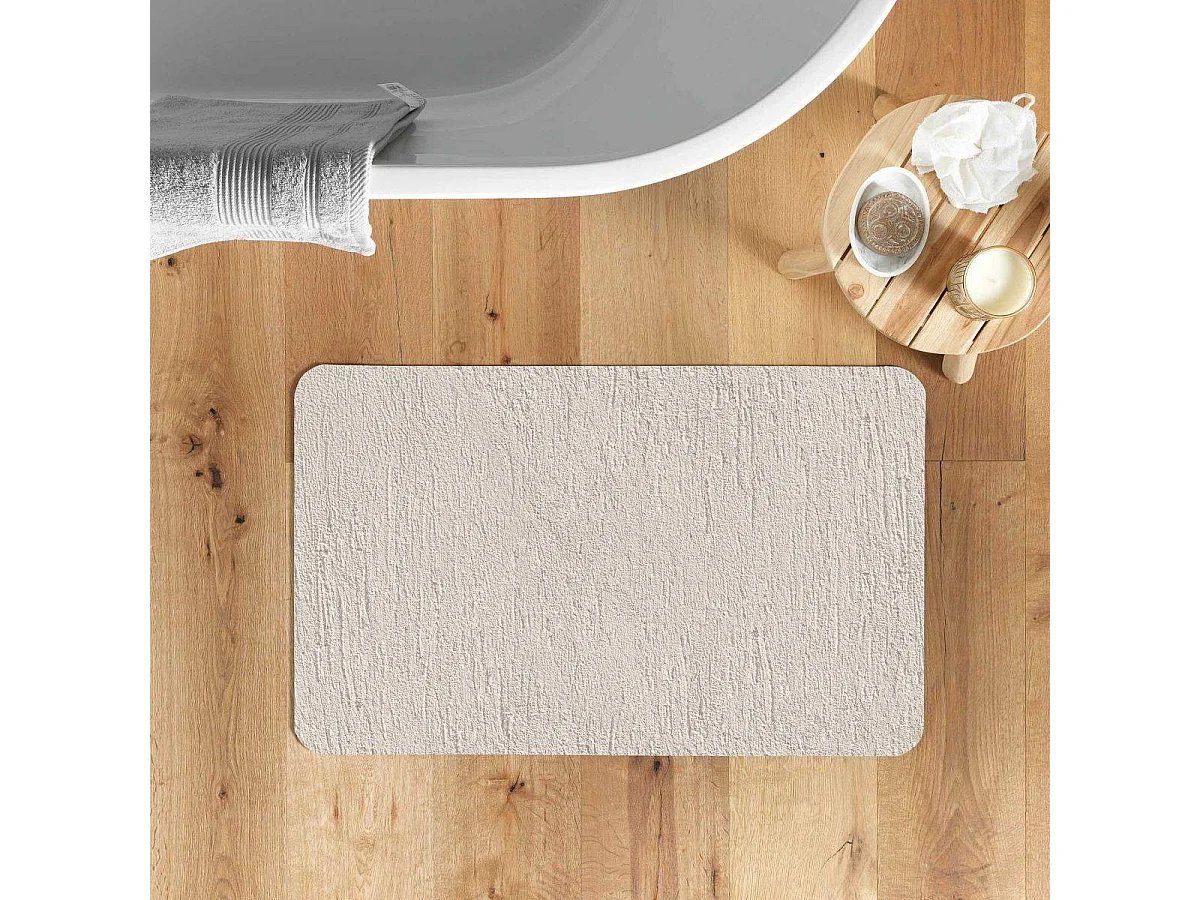 Tapis de Bain Ultra-Absorbant "Stan" 50x80cm Naturel