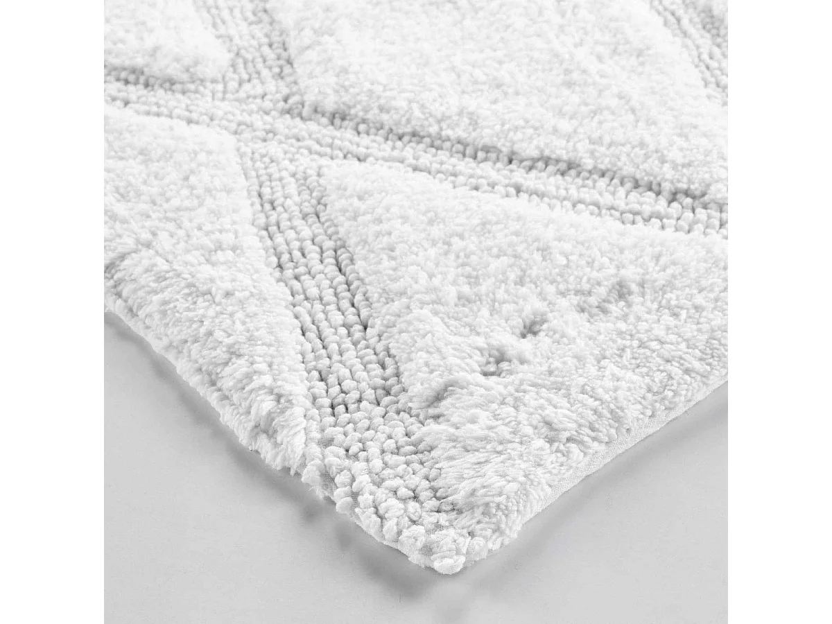 Tapis de Bain Tufté "Thais" 50x80cm Blanc