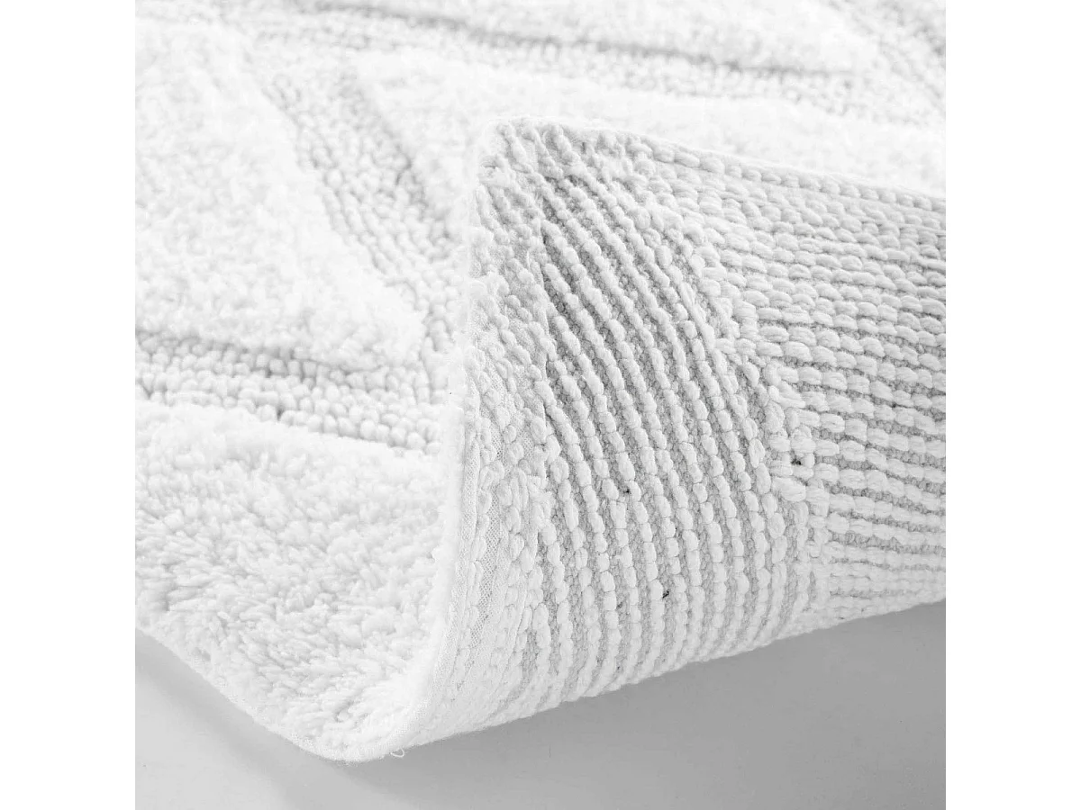 Tapis de Bain Tufté "Thais" 50x80cm Blanc