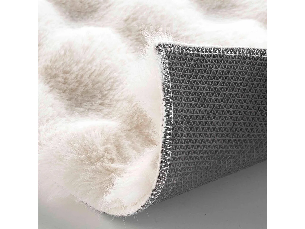 Tapis Imitation Fourrure "Mounty" 120x170cm Naturel