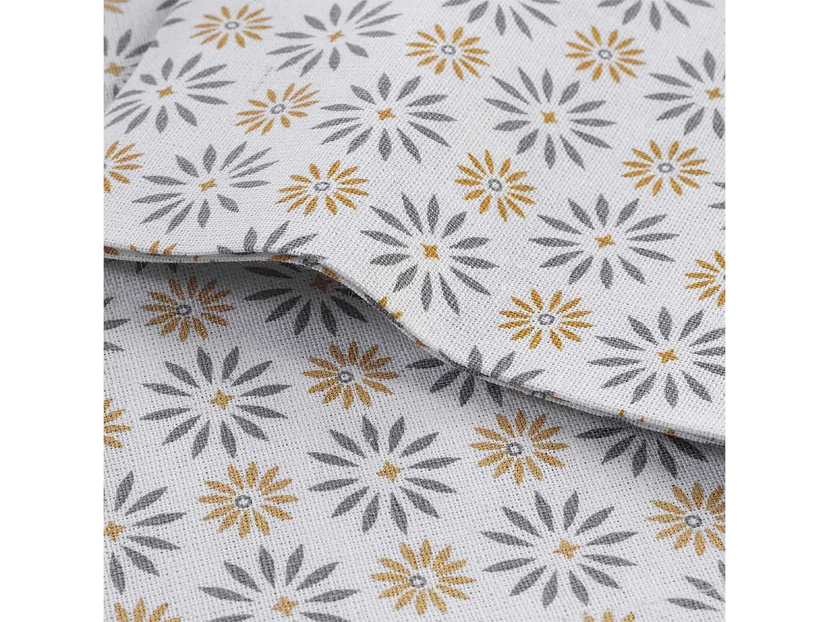 Lot de 3 Serviettes de Table "Floreor" 40x40cm Gris