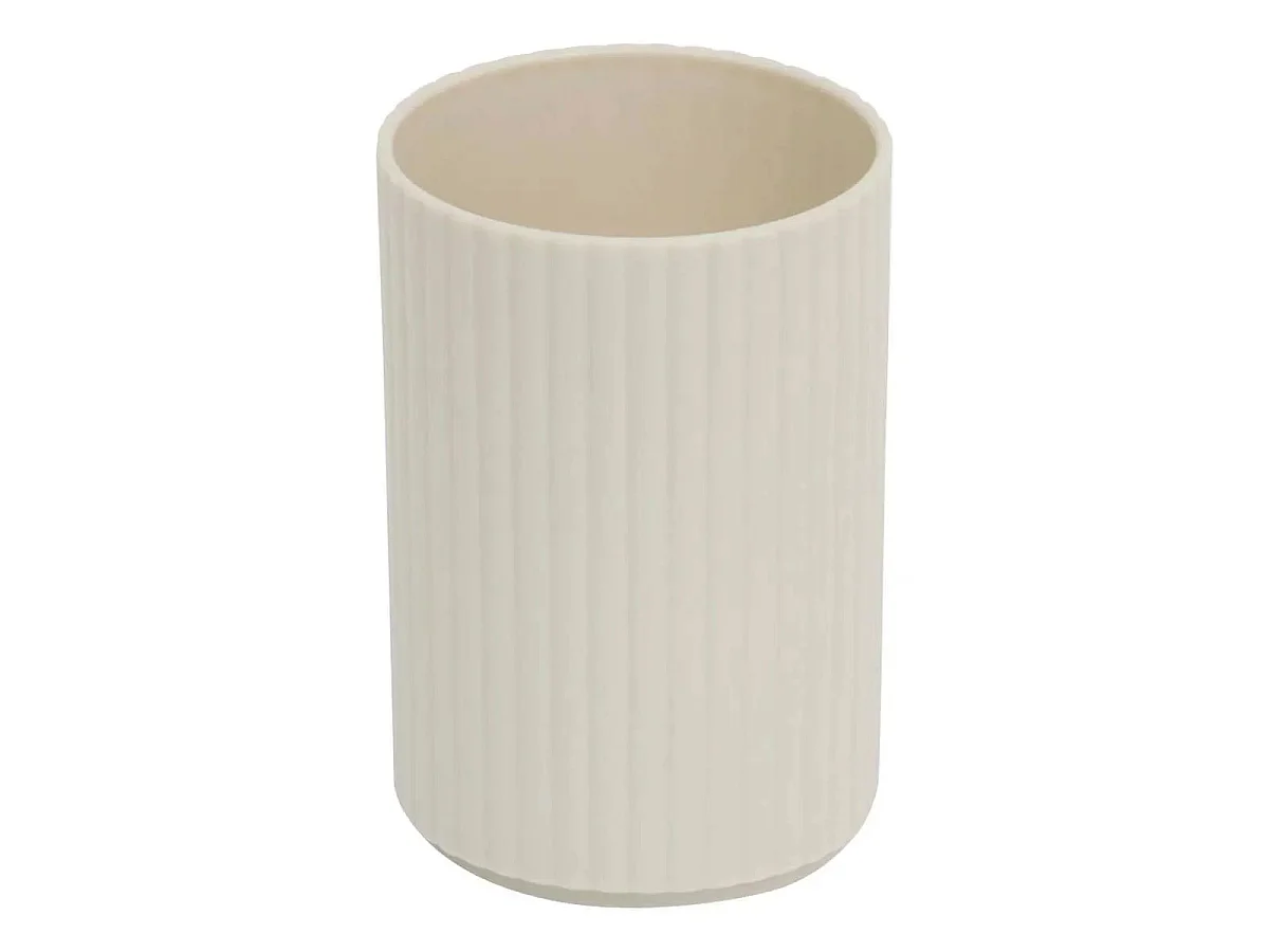 Lot de 3 Accessoires de Salle de Bain "Mily" 17cm Beige