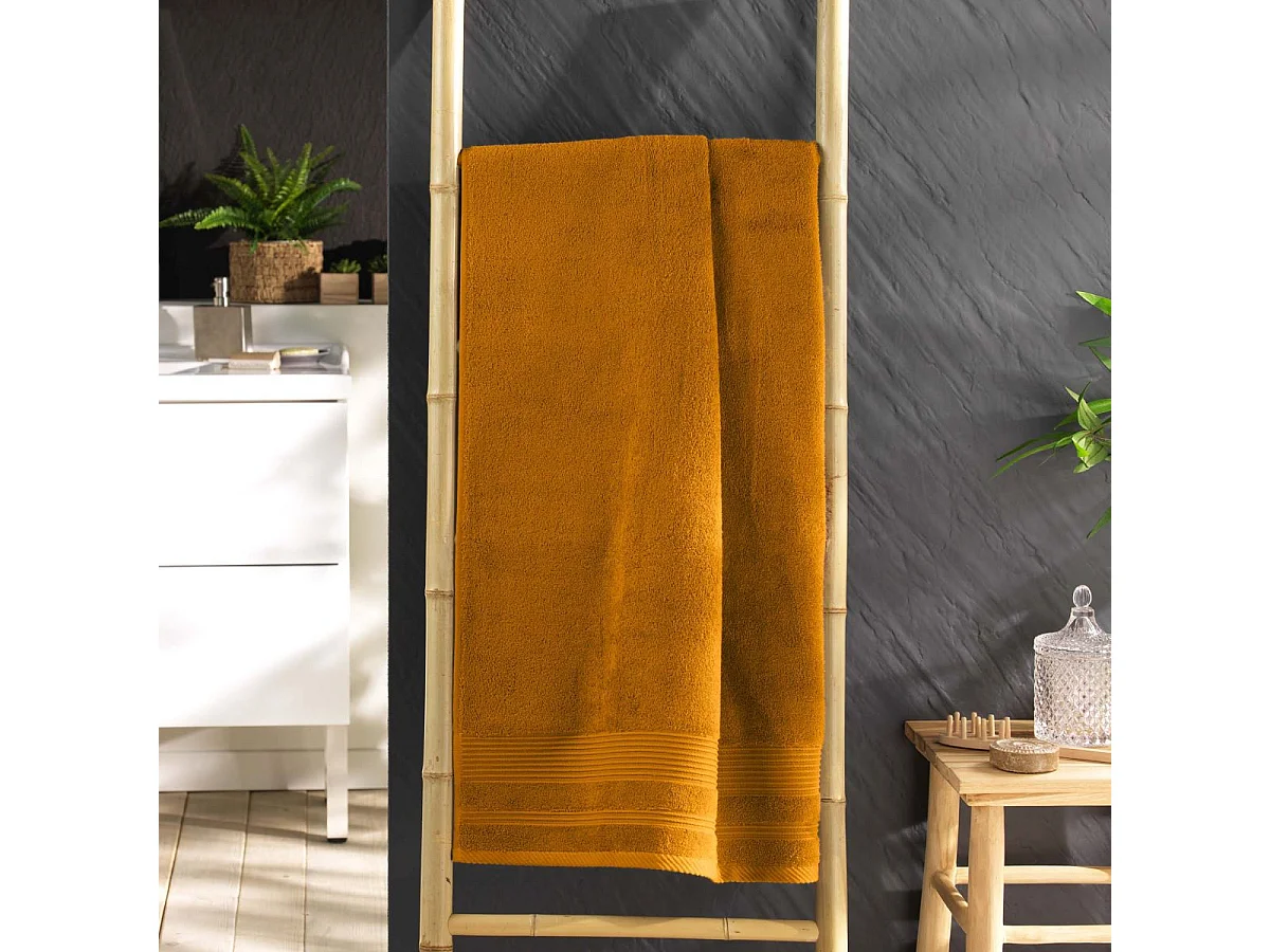 Drap de Douche "Tendresse" 70x130cm Jaune Curry