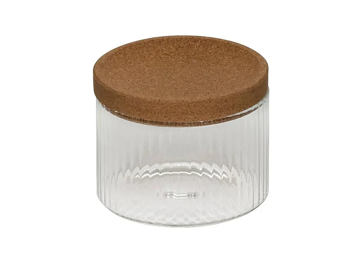 Lot de 4 Pots Avec Plateau "Liège" 26cm Marron