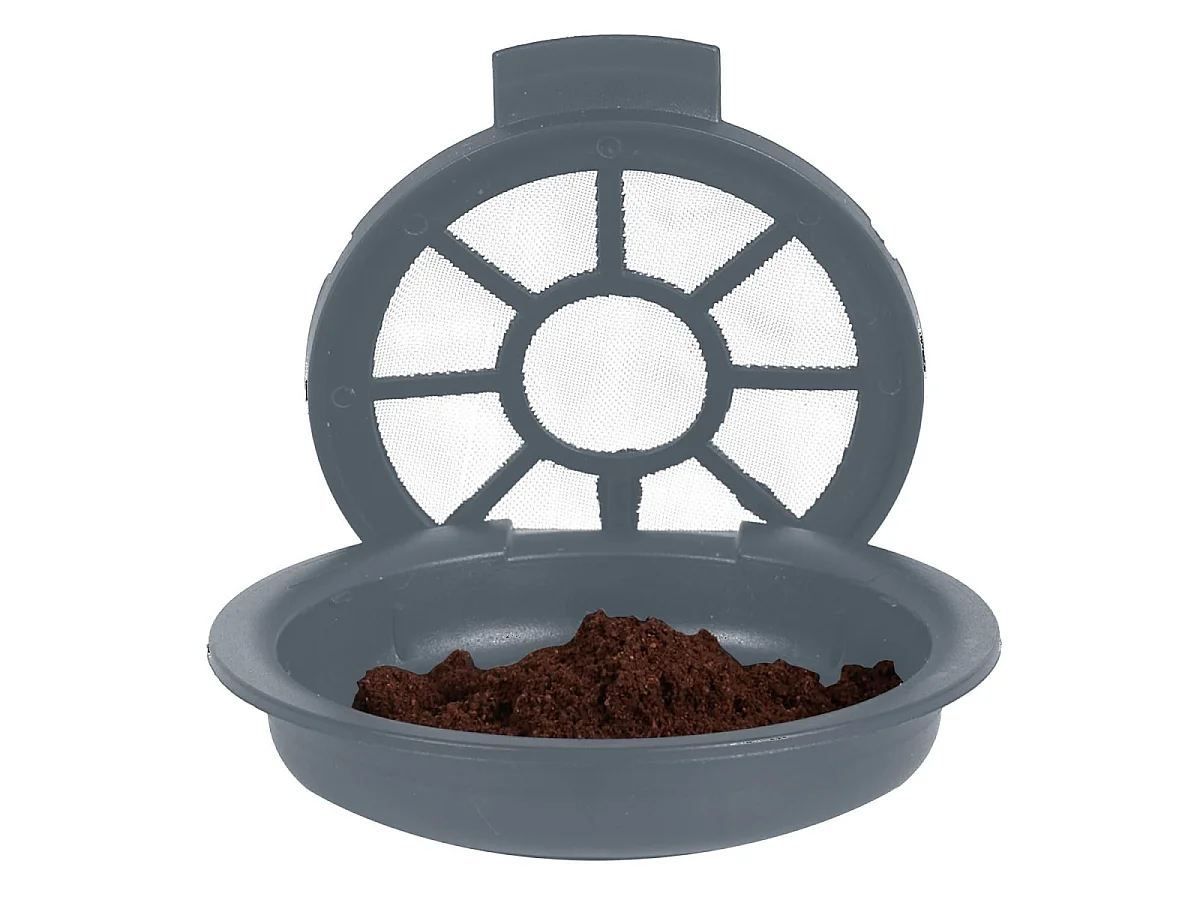 Lot de 2 Capsules à Café "Réutilisables" 6cm Gris