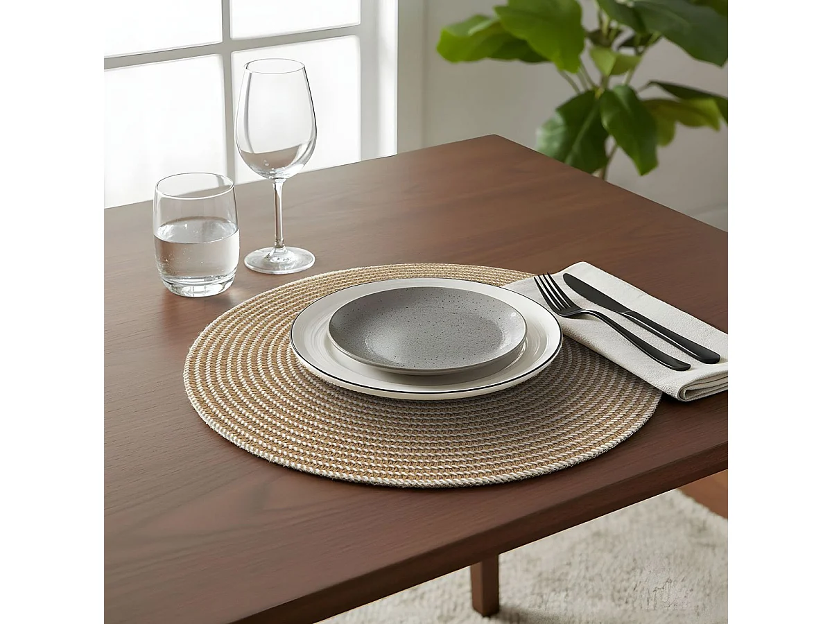 Set de Table en Papier "Othello" 38cm Naturel