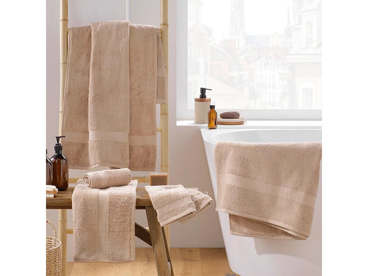 Serviette de Toilette "Elegance" 50x90cm Noisette