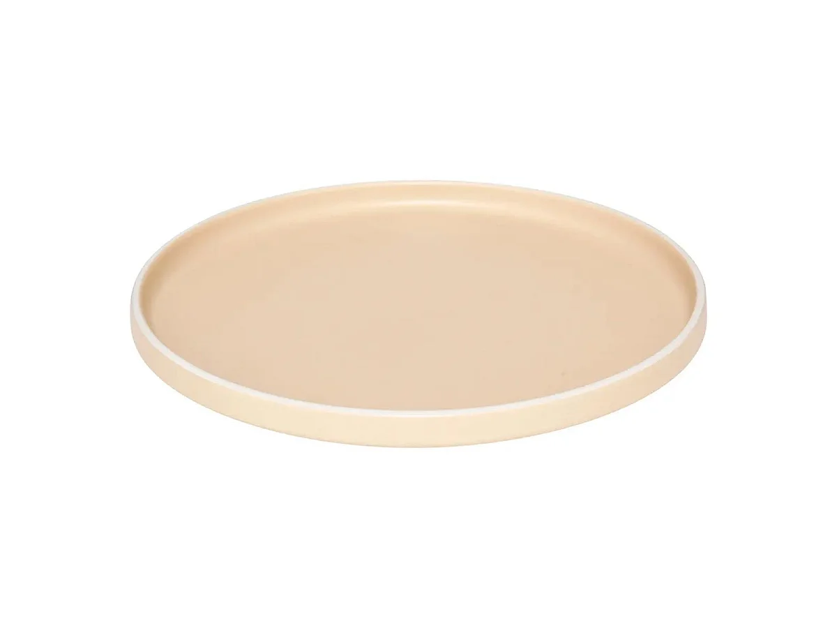 Lot de 6 Assiettes Plates "Alix" 26cm Beige
