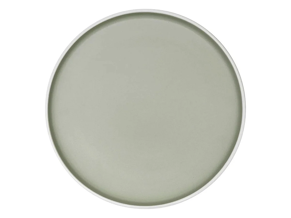 Lot de 6 Assiettes Plates "Alix" 26cm Vert Olive